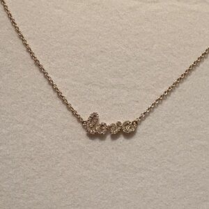 Jennifer Zauner 14kt Diamond Love Anklet Bracelet